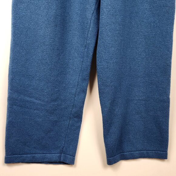 8 by YOOX Italy Wool Cashmere Blend Thick Knit Wide Leg Sweatpants Blue sz XS - Picture 4 of 8